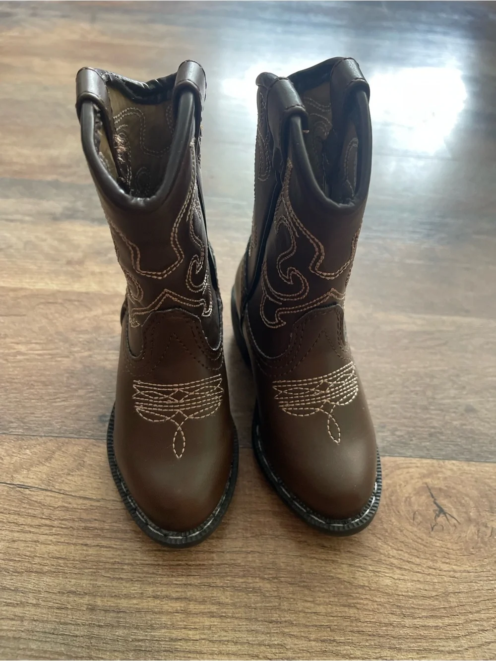 Kids Brown Western-Style Cowboy Boots